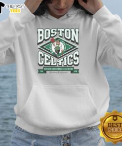Top Boston Celtics Heater Hoodie featuring team colors and logo, perfect for fans staying warm during games.