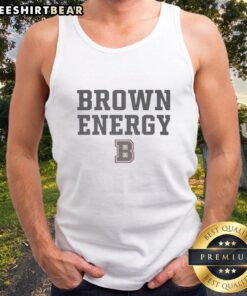 Alt Text: Top Brown Bears Brown Energy B logo tank top featuring a vibrant design perfect for sports and casual wear.