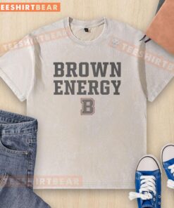 Top Brown Bears Brown Energy B logo washed t-shirt featuring a vintage design, perfect for casual wear and sports fans.