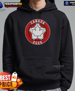 Vintage soccer emblem hoodie featuring 'Top Canada 2026' design, perfect for sports enthusiasts and fans.