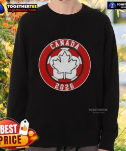 Top Canada 2026 vintage soccer emblem sweatshirt featuring a stylish design and vibrant colors for soccer fans.