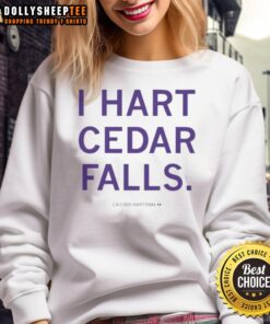 Alt Text: Cozy Top Cassidy Hartman I Hart Cedar Falls sweatshirt in vibrant colors, perfect for casual wear and comfort.