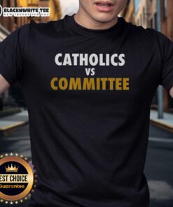 Top Catholics Vs Committee Notre Dame Fighting Irish Football T-Shirt, featuring bold graphics and vibrant colors.