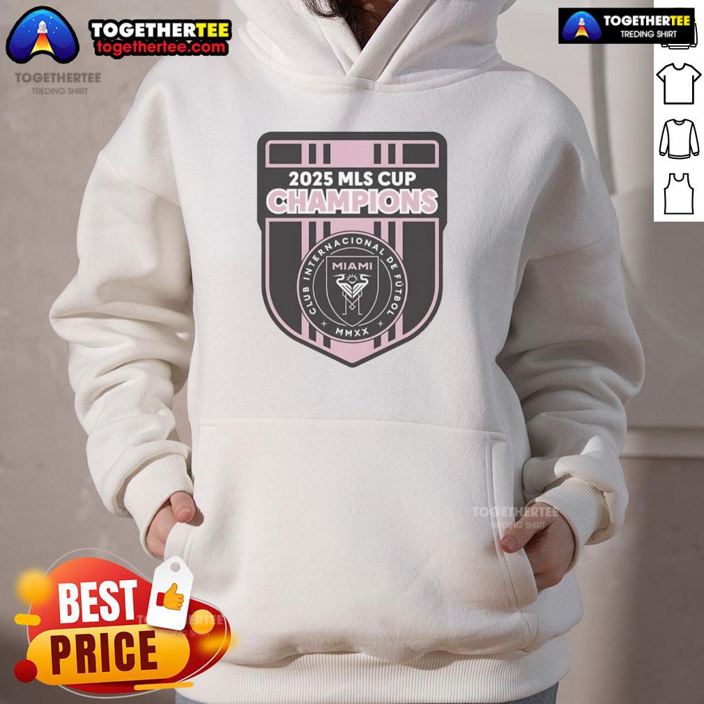 Top Cf 2025 Mls Champions Inter Miami Logo Hoodie Top CF 2025 MLS Champions Inter Miami logo hoodie featuring vibrant colors and stylish design for soccer fans.
