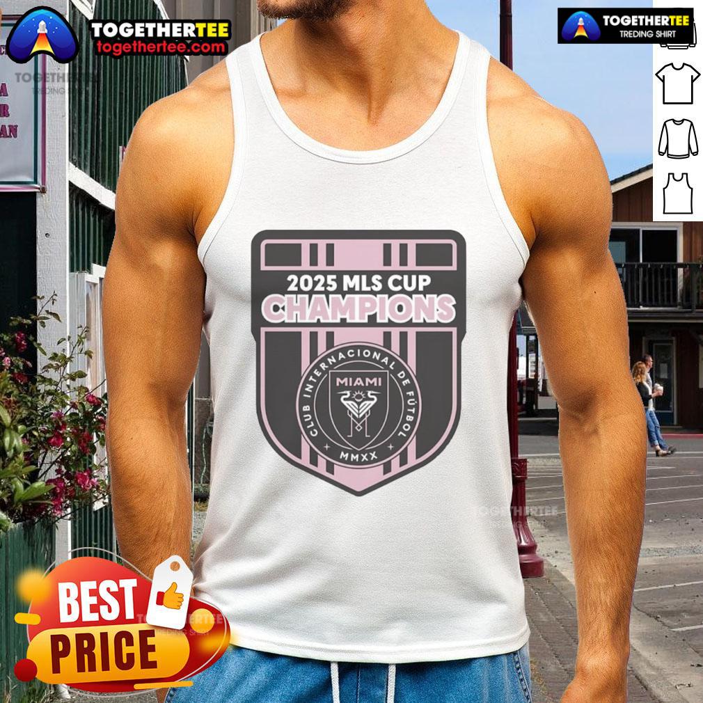 Top Cf 2025 Mls Champions Inter Miami Logo Tank Top Alt Text: Inter Miami logo tank top for Top CF 2025 MLS Champions, featuring stylish design and vibrant team colors.