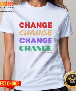 Colorful ladies tee featuring a bold 'Top Change Repeat' design, perfect for casual wear and expressing personal style.