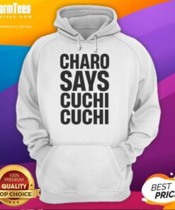 Top Charo Says Cuchi Cuchi hoodie featuring vibrant colors and playful design, perfect for fans of Charo's iconic style.
