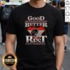 Alt Text: Chicago Bears T-shirt featuring a helmet, city skyline, triangle logo, and the phrase Good Better Best.