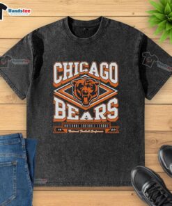 Top Chicago Bears Heater Washed T-Shirt featuring distressed logo and soft fabric, perfect for fans and casual wear.