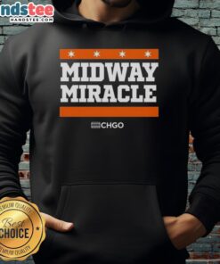 Alt Text: Stylish Top Chicago Bears Midway Miracle Hoodie featuring team colors and logo, perfect for fans and game day wear.