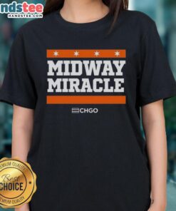 Top Chicago Bears Midway Miracle ladies tee featuring vibrant team colors and a stylish design perfect for fans.