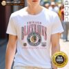 Top Chicago Blackhawks vintage crease T-shirt featuring classic logo design, perfect for hockey fans and collectors.
