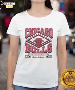 Top Chicago Bulls Heater Ladies Tee featuring vibrant team colors and stylish design, perfect for female fans.
