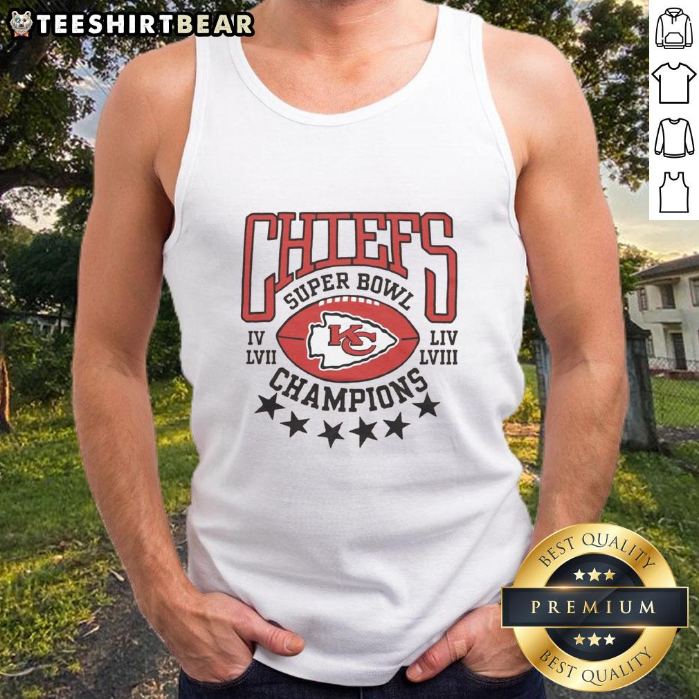 top-chiefs-4-time-super-bowl-champions-tank-top Alt Text: Stylish tank top featuring 'Top Chiefs 4-Time Super Bowl Champions' design, perfect for fans of the Kansas City Chiefs.