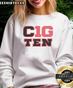 Top Cig Ten College Football Sweatshirt featuring vibrant team colors and logo, perfect for game day or casual wear.