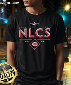 Top Cincinnati Reds 2025 NLCS Division Series Winner postseason t-shirt featuring team logo and vibrant colors.