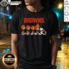 Top Cleveland Browns X Peanuts Snoopy and Friends Abbey Road T-Shirt featuring iconic characters in a fun design.