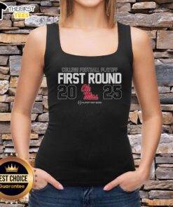 2025 Ole Miss Rebels tank top for Top College Football Playoff first round, showcasing team spirit and style.