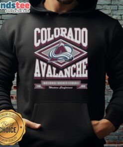 Top Colorado Avalanche Heater Hoodie in team colors, perfect for fans to stay warm during games or outdoor activities.