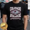 Top Colorado Avalanche Heater T-Shirt featuring vibrant team colors and logo, perfect for fans and game day attire.