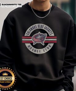 Cozy Top Columbus Blue Jackets Surround Sweatshirt featuring team logo and colors, perfect for fans and game days.