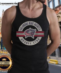 Top Columbus Blue Jackets surround tank top featuring team colors and logo, perfect for game day and casual wear.