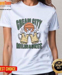Top cream city Milwaukee ladies tee featuring a stylish design perfect for casual wear and showing local pride.