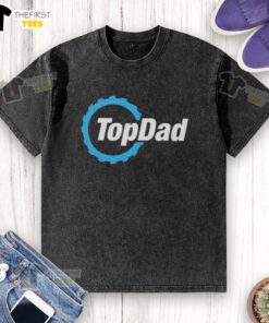 Top Dad Woodworking Saw Blade T-Shirt for fathers who love DIY projects and woodworking gifts.