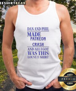 Top Dan and Phil Made Patreon Crash tank top featuring vibrant colors and unique design for fans of the duo.