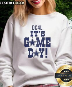 Alt Text: Top DC4L Game Day Dallas Cowboys logo sweatshirt, perfect for showing team spirit on game day.