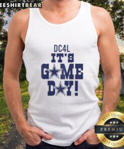 Alt Text: Game Day Dallas Cowboys logo tank top featuring a stylish design for fans ready to cheer on their team.