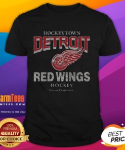 Top Detroit Red Wings Head On T-Shirt featuring vibrant team colors and logo, perfect for fans and casual wear.