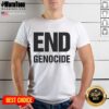 Top End Genocide Katharine Hamnett T-Shirt featuring bold graphic design, advocating awareness for Indigenous rights.