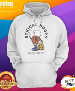 Alt Text: Top Ethical Hoops Play the Right Way Hoodie in black, showcasing stylish design and sustainable fabric.