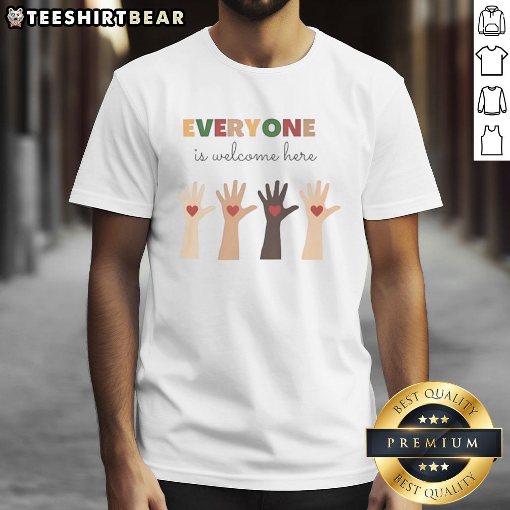 top-everyone-is-welcome-here-t-shirt Top Everyone Is Welcome Here T-Shirt featuring a vibrant design promoting inclusivity and acceptance.