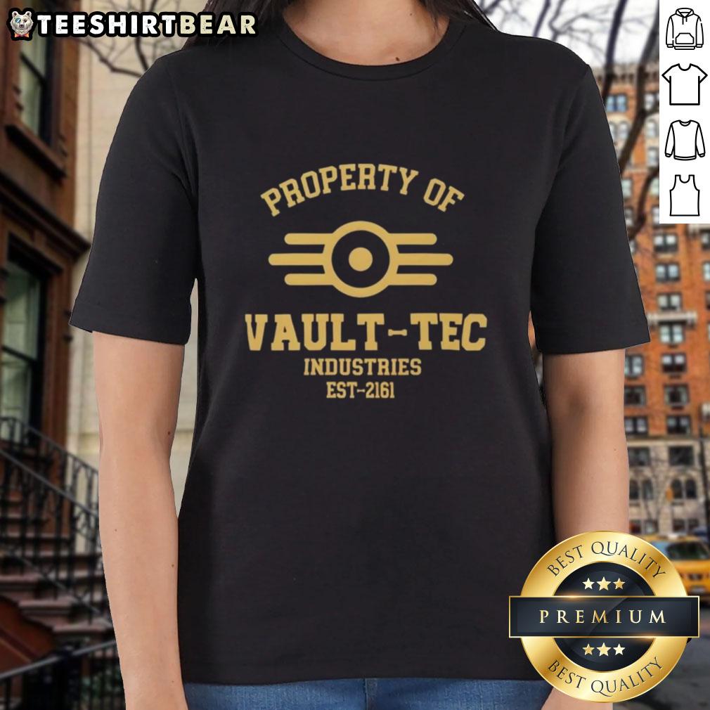 top-fallout-vault-tec-industries-est-2161-ladies-tee Top Fallout Vault-Tec Industries EST 2161 Ladies Tee featuring retro design and vibrant colors, perfect for gamers.