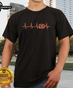 Top Fans Heartbeat Love Cincinnati Bengals Football T-Shirt featuring a stylish design for passionate Bengals supporters.