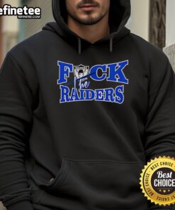 Alt Text: Stylish Top F*ck The Raiders Hoodie featuring bold graphics, perfect for fans showing team spirit.