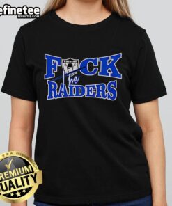 Top Fck The Raiders Ladies Tee showcasing a stylish design perfect for female fans of the Raiders.