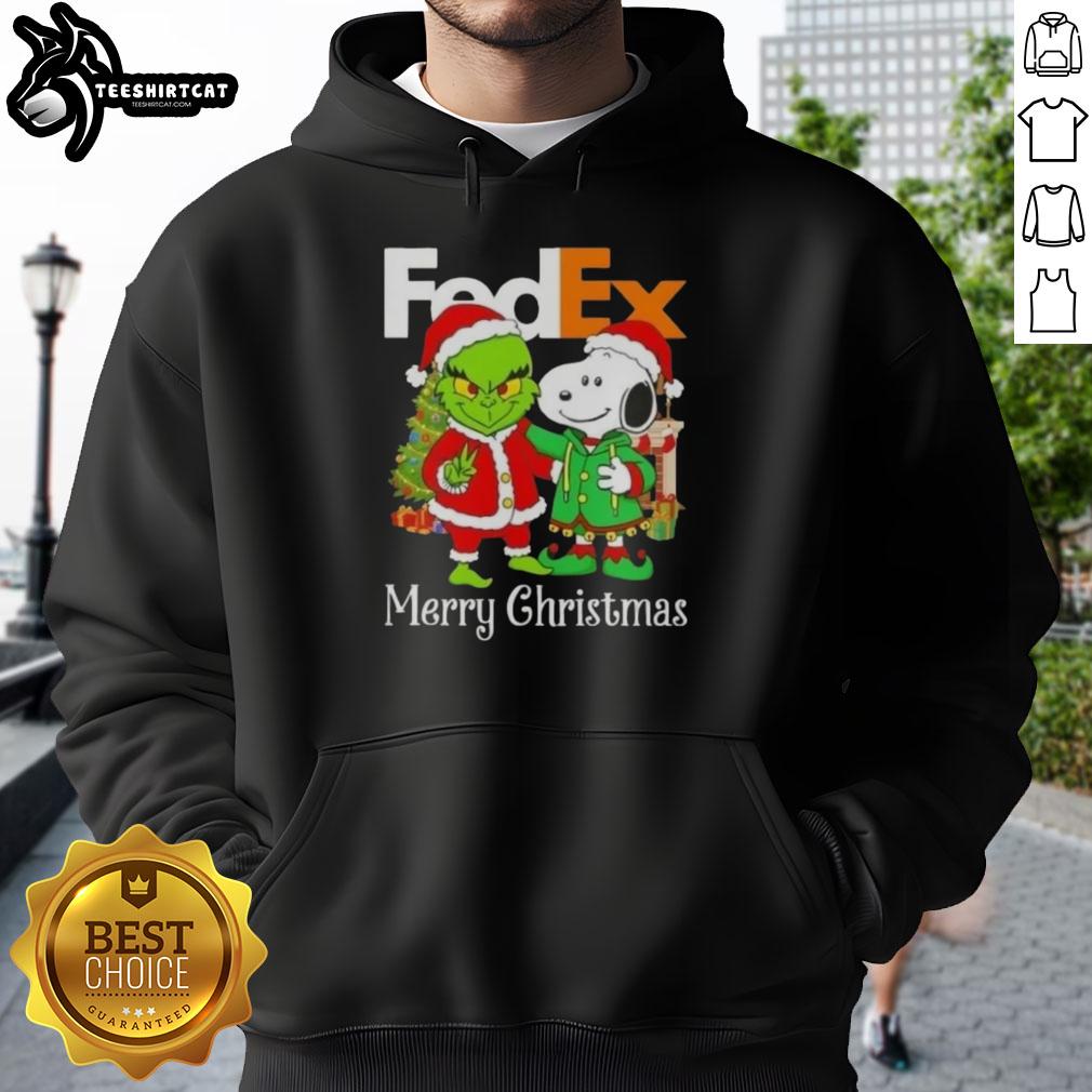 top-fedex-x-grinch-and-snoopy-merry-christmas-hoodie Top FedEx x Grinch and Snoopy Merry Christmas hoodie featuring festive designs for the holiday season.