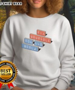 Cozy Top Fix Yourself 847 World Sweatshirt in vibrant colors, perfect for casual wear and stylish comfort.
