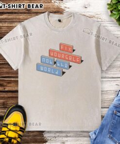 Top Fix Yourself 847 World Washed T-Shirt in soft fabric, featuring a trendy design perfect for casual wear.