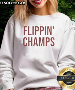 Indiana Hoosiers Fernando Mendoza sweatshirt for Top Flippin Champs, featuring vibrant team colors and logo design.