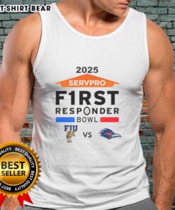 Top Florida International vs UTSA Roadrunners 2025 Servpro First Responder Bowl tank top featuring team logos and vibrant design.