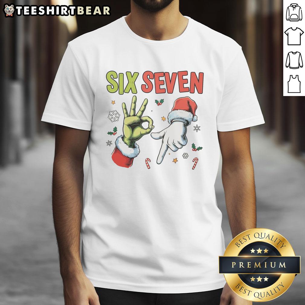 top-funny-christmas-six-seven-67-meme-t-shirt-1 Funny Christmas Six Seven 67 meme T-shirt design featuring humorous graphics for holiday cheer and festive spirit.