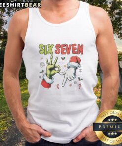 Funny Christmas meme tank top featuring playful design perfect for holiday celebrations and festive gatherings.