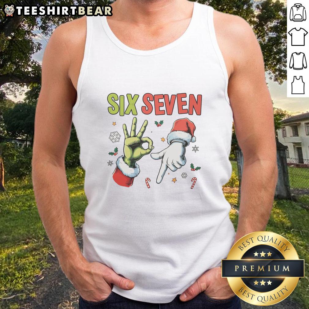 top-funny-christmas-six-seven-67-meme-tank-top Funny Christmas meme tank top featuring playful design perfect for holiday celebrations and festive gatherings.