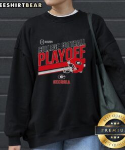 Top Georgia Bulldogs Football 2025 CFB Playoff Stripe Sweatshirt featuring team colors and logo for fans.