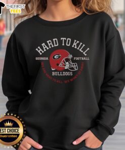 Alt Text: Top Georgia Football Hard to Kill Sweatshirt featuring team colors and logo, perfect for game day attire.