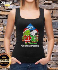 Top Georgia-Pacific X Grinch and Snoopy Merry Christmas tank top featuring festive designs for holiday cheer.